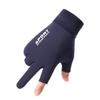 Ice silk gloves men's summer leakage two fingers takeaway riding driving outdoor sunscreen thin gloves Xinji