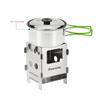 Portable Stainless Steel Lightweight Folding Wood Stove Pocket Stove Outdoor Camping Cooking Picnic Backpacking Stove