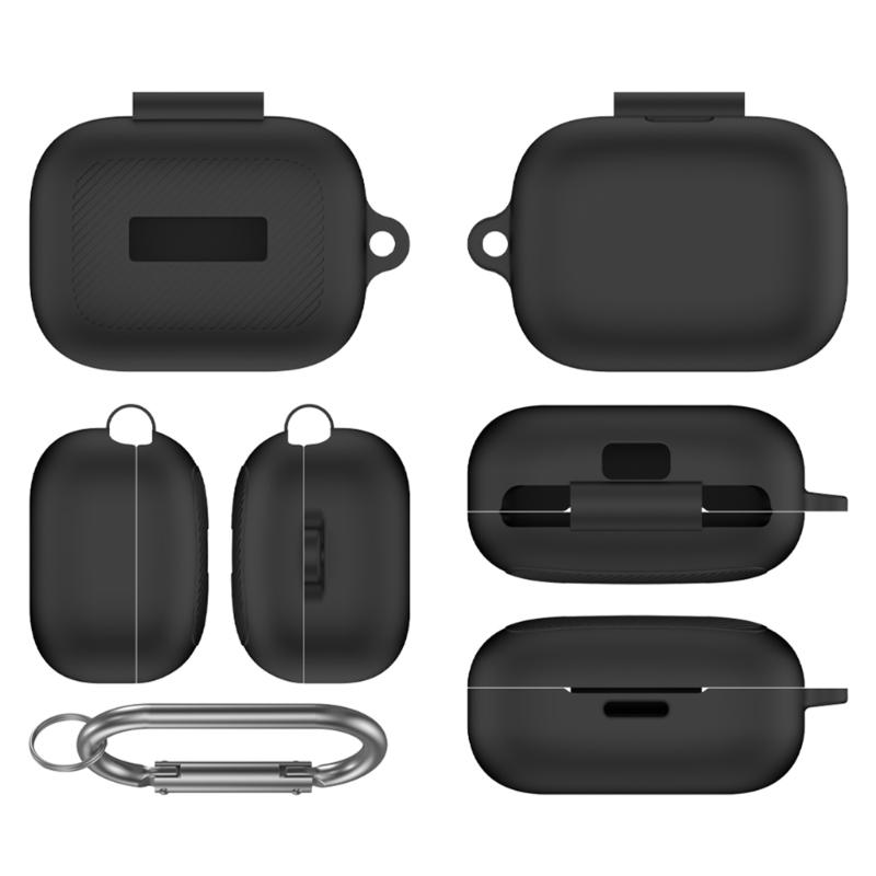 Durability Silicone Case For Air Pro4 Earbud,Silicone Sleeve Durability Earbud Protector With Carabiner Hook