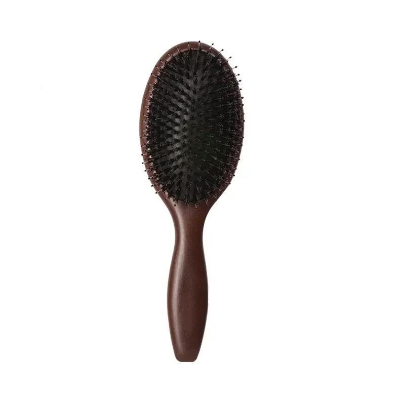 Wood Comb Professional Healthy Paddle Cushion Hair Loss Massage Brush Hairbrush Comb Scalp Hair Care Healthy Hair Brush Detangle
