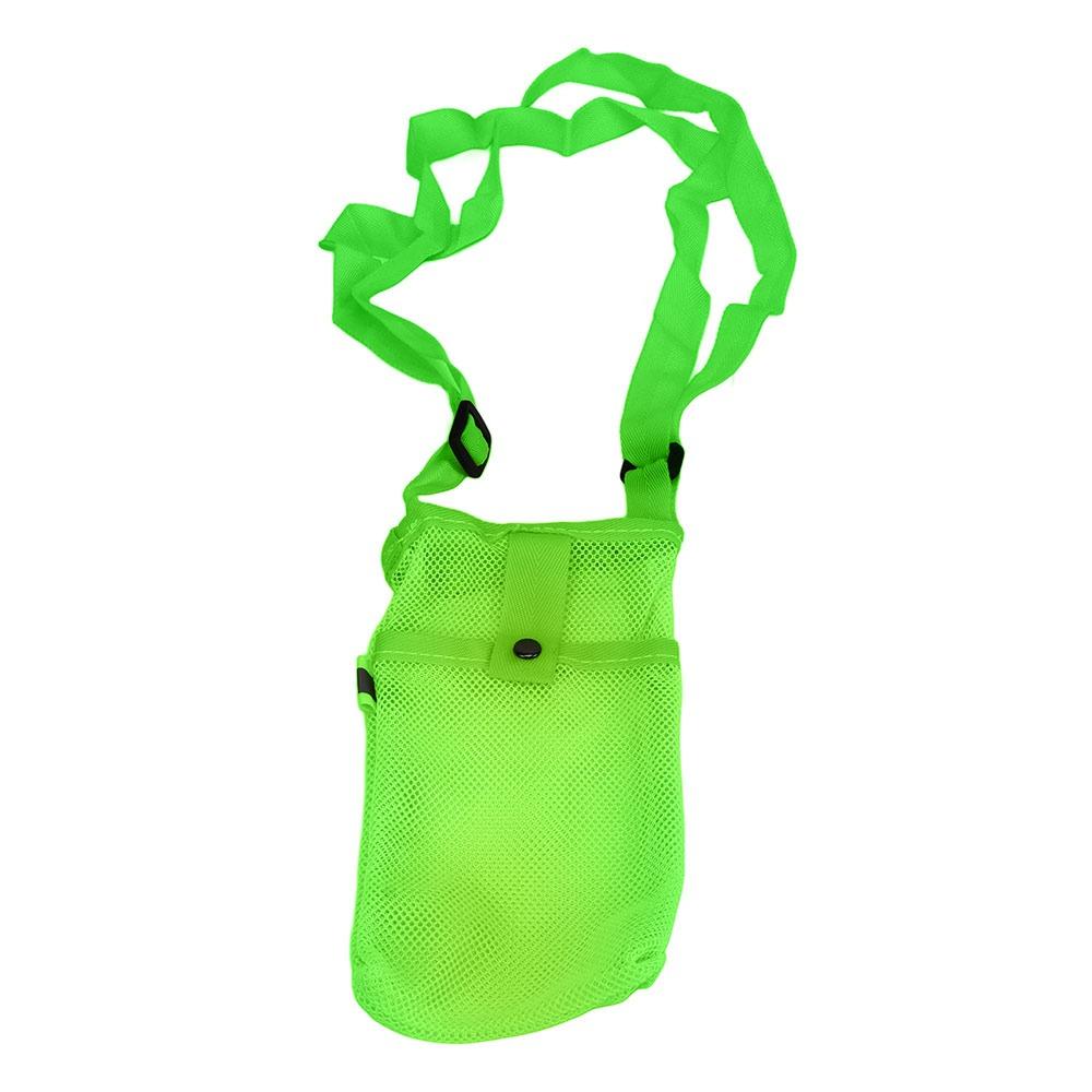 Mesh Water Bottle Bag Adjustable Shoulder Strap With Pocket Water Bottle Carrier Lightweight Water Bottle Sling Outdoor Fitness
