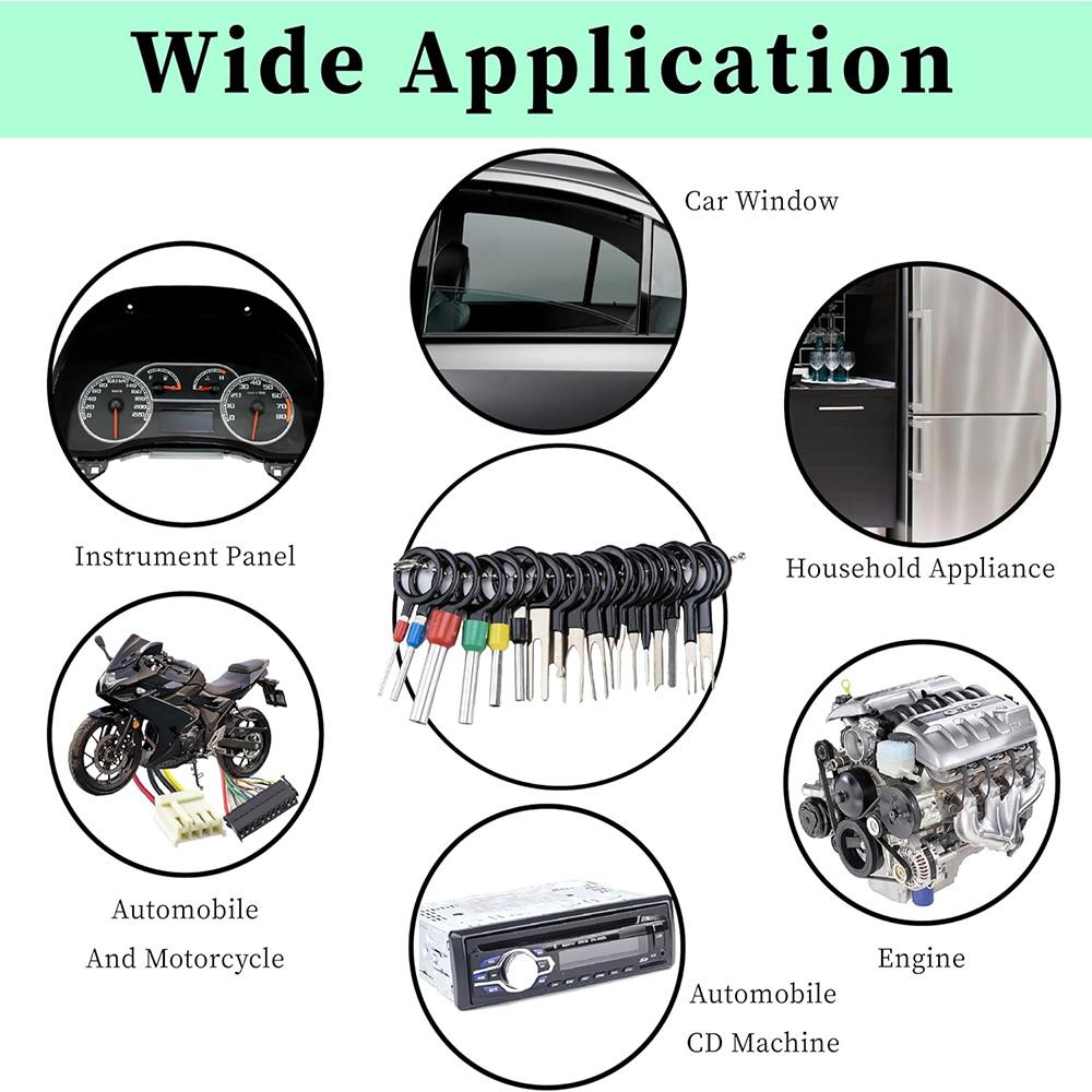 41/26Pcs Car Terminal Removal Tool Set Key Pin Car Electrical Wire Crimp Connector Extractor Kit Accessories