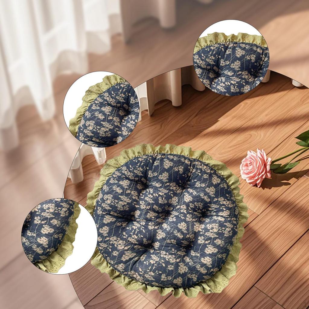 Floor Pillow Cushion Meditation Seat Floral Pattern Seating Mat Chair Pad for