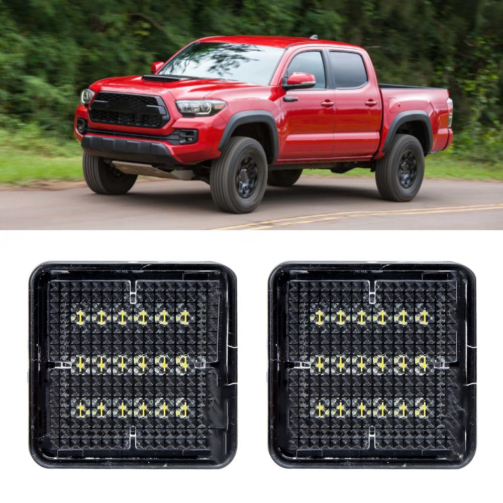 1 par 6000K 18 LED registreringsskyltsbelysning Passar för Toyota Tacoma 2016 2019 DC12V
