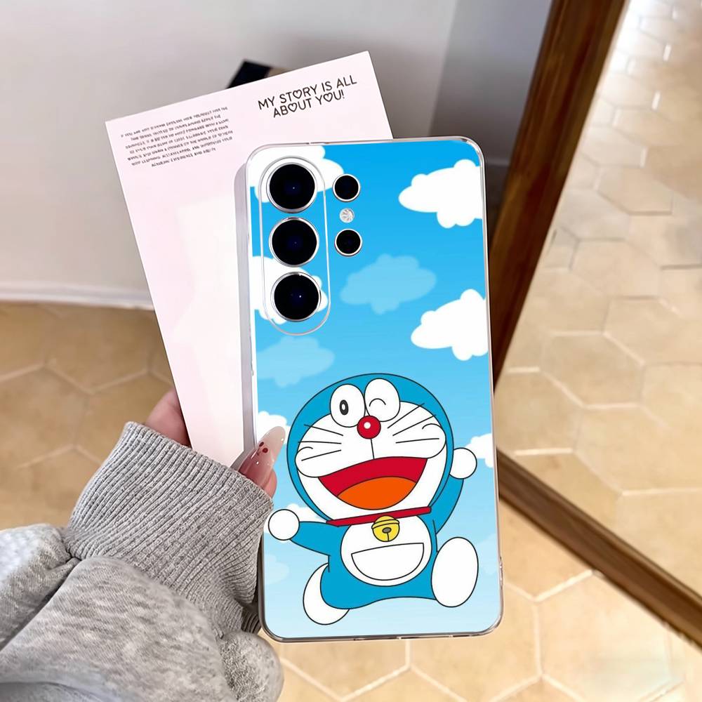 Cute Cartoon D-Doraemon  Phone Case For Samsung S25,S24,S21,S22,S23,S30,Ultra,S20,Plus,Fe,Note,10,9,5G Transparent Cover