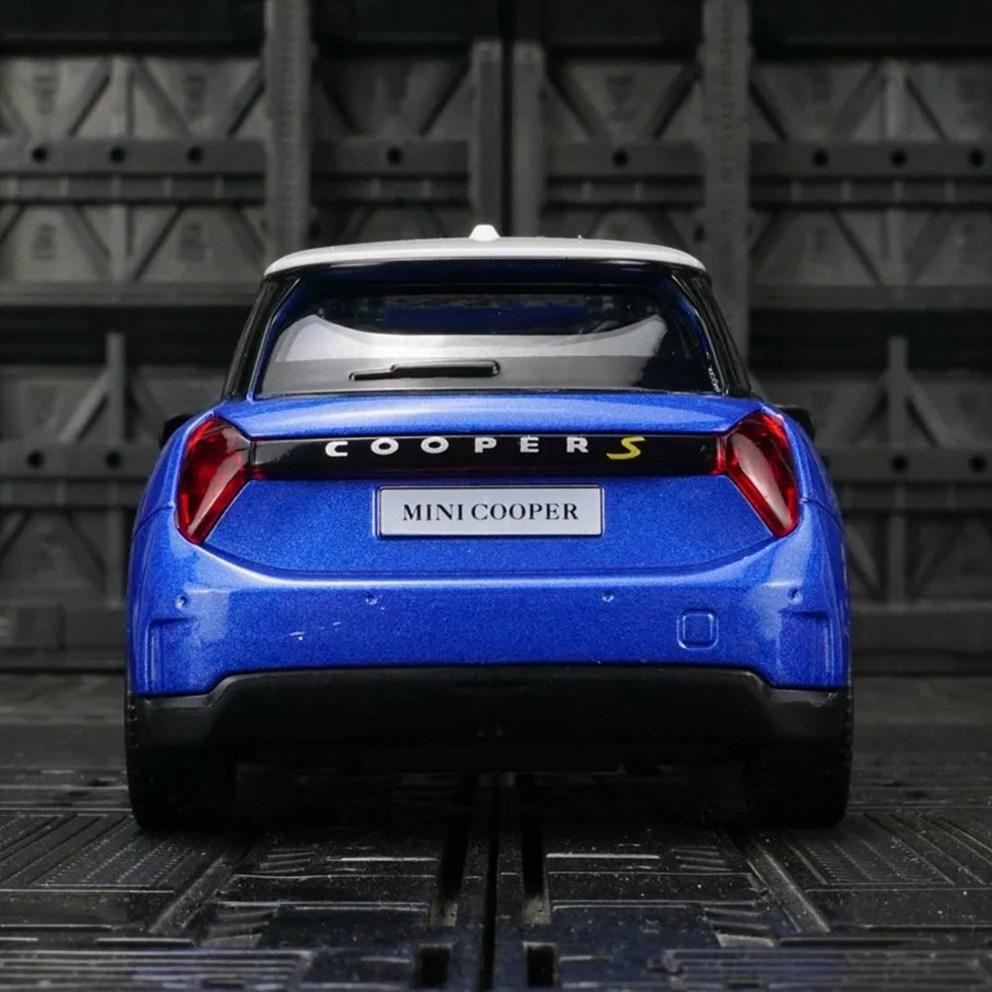 My Car 1:28 Die-Cast Metal Mini Cooper Model Car Figurine Decoration, Blue