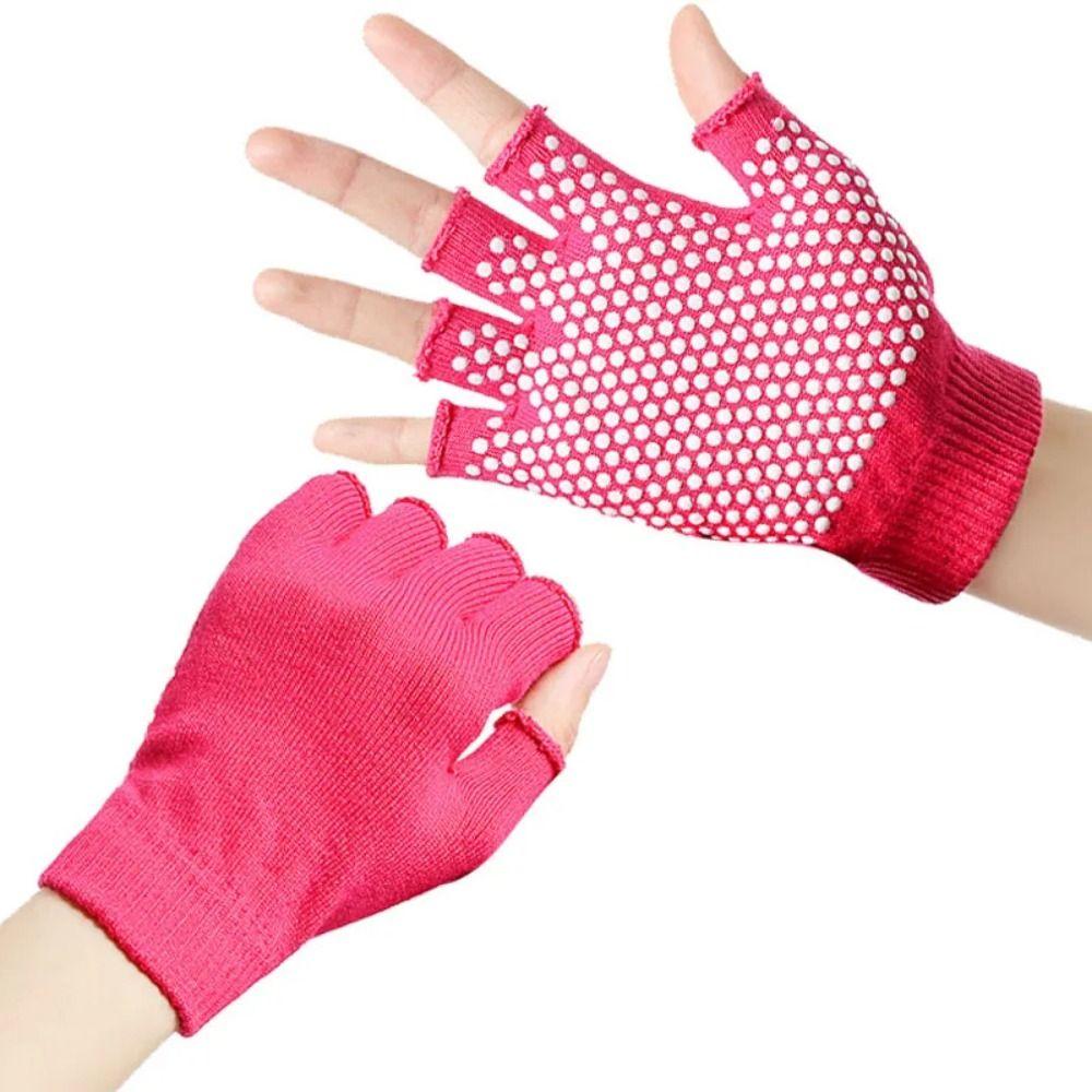 1Pair Warm Half-finger Gloves Women Men Open-fingered Gloves Unisex Yoga Gloves