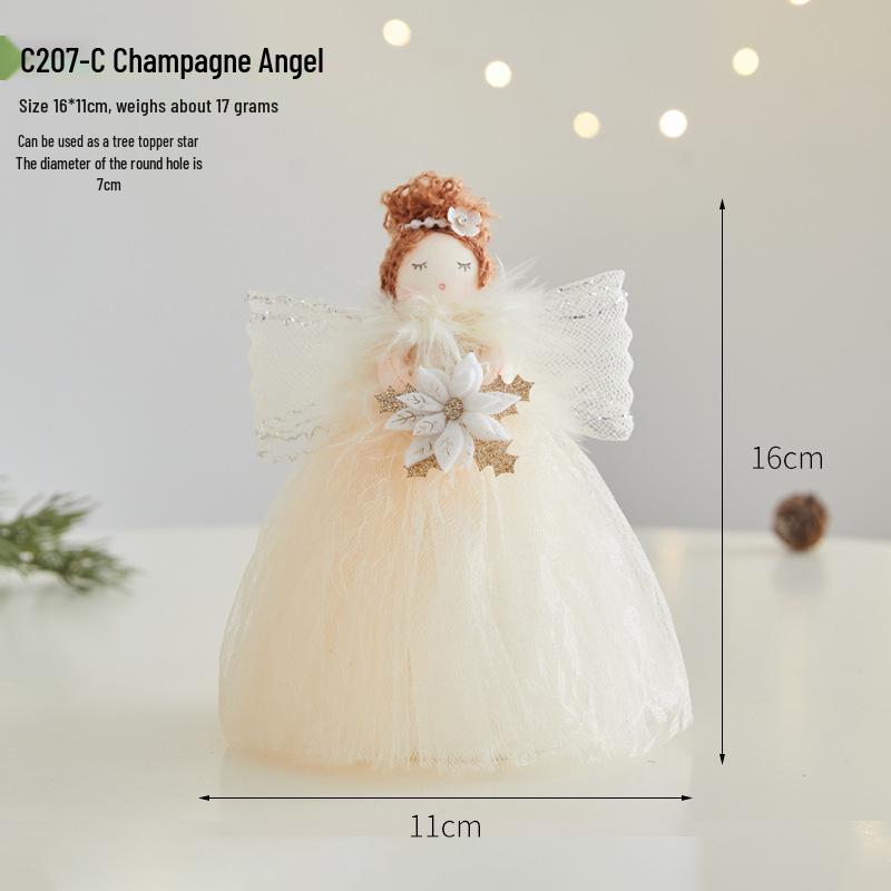 2026 Christmas Cute Plush Angel Elf Tree Ornament Pendant