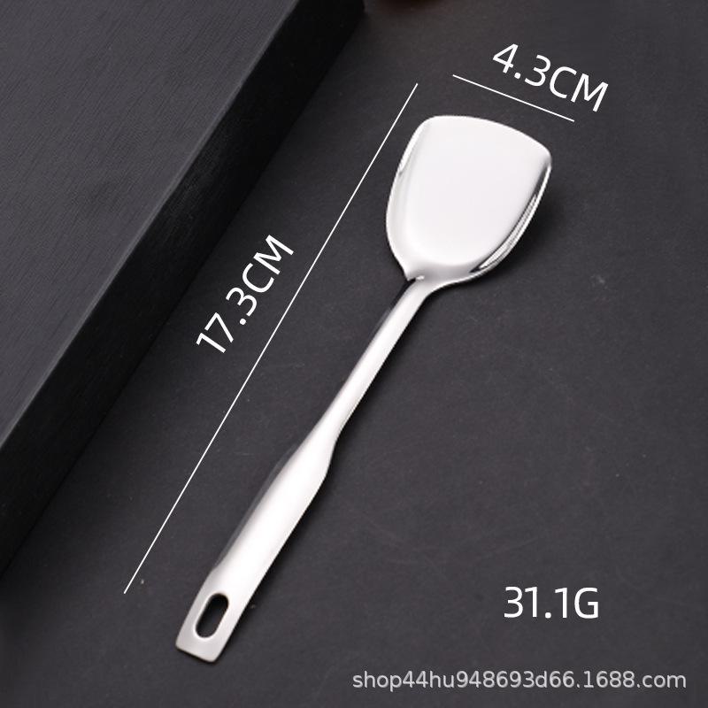 

Набор кухонных принадлежностей из нержавеющей стали из четырех предметов: Ложка для супа, дуршлаг, лопатка для творческого и простого использования в быту spatula