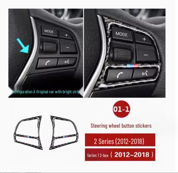 BMW řady 1 & 2 F20/F21 Středová konzole a obložení řadicí páky z uhlíkových vláken