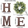 Home Letter with Wreath Farmhouses Decors Wood Decorative Sign for Bedroom Livingrooms Entryways Kitchen Housewarming