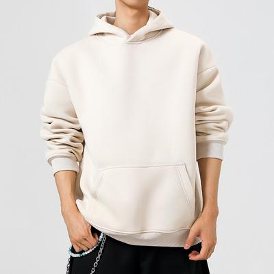 Jesień Zima Męskie Bluzy w Jednolitym Kolorze Moda Męskie Bluzy Casual Męskie Harajuku Ciepłe Oversize Hip Hop Streetwear Pulowery