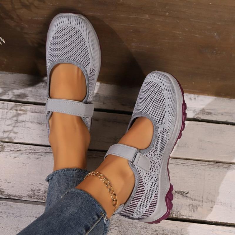 Spring  Walking Flats Women's Soft Soled Comfort Shoe Casual Non Slip Ladies Shoes Light Breathable Senior Shoes
