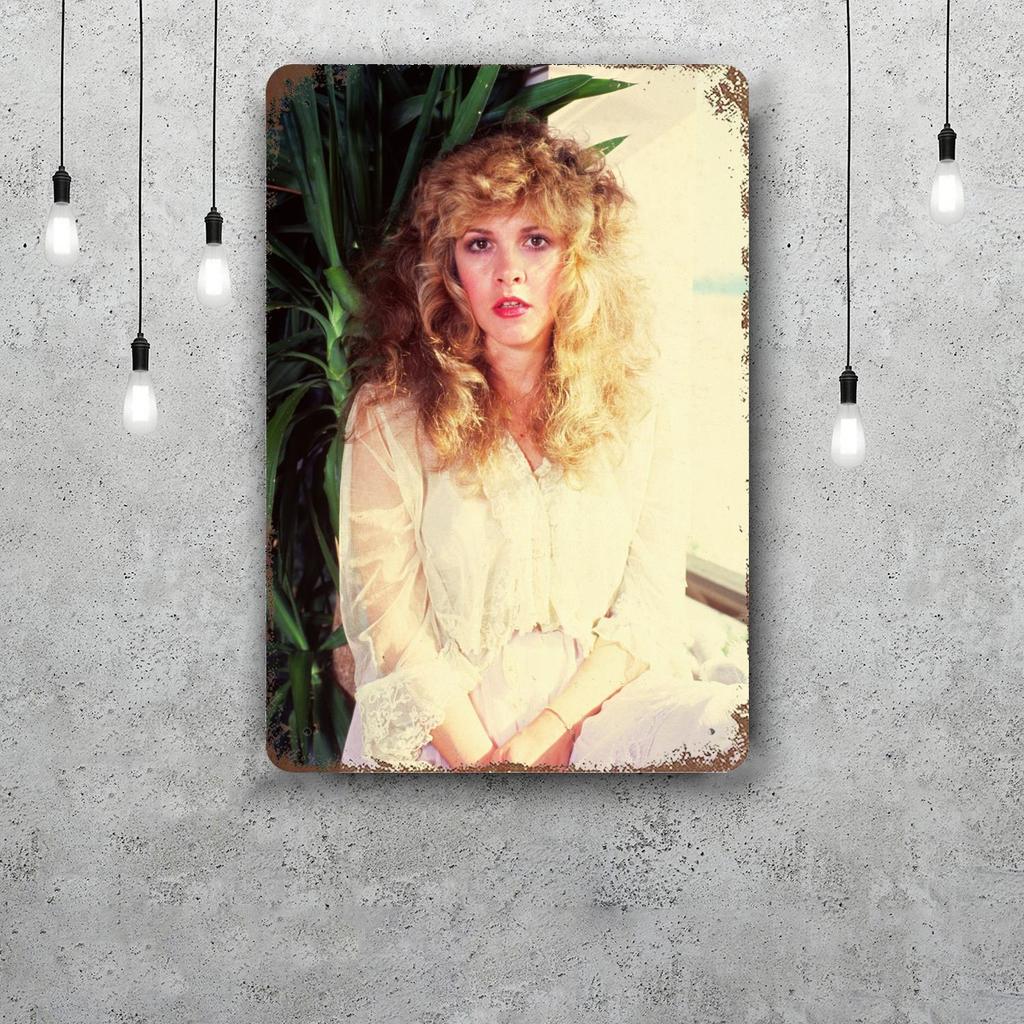 Mfoever Latta Stevie Nicks Segni Metallici Decorazioni Murali Segni Metallici Vintage Capitano Poster Metallico Decorazione per Bar Pub Club Decorazione Murale