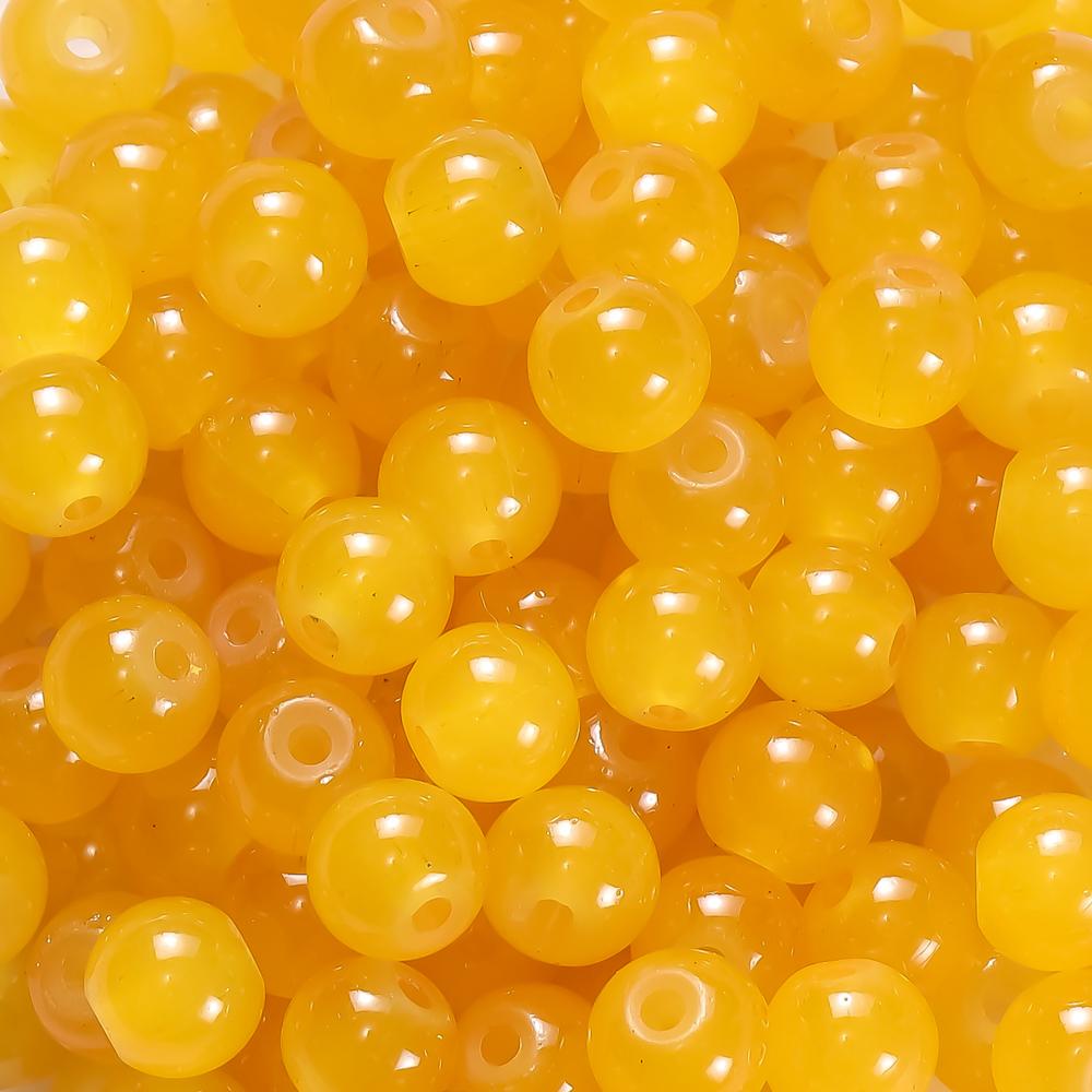 30/50pcs 6mm Glass Round Beads Colorful Spacer Loose Beads for Necklace Bracelet Diy Jewelry Making Accessories Supplies