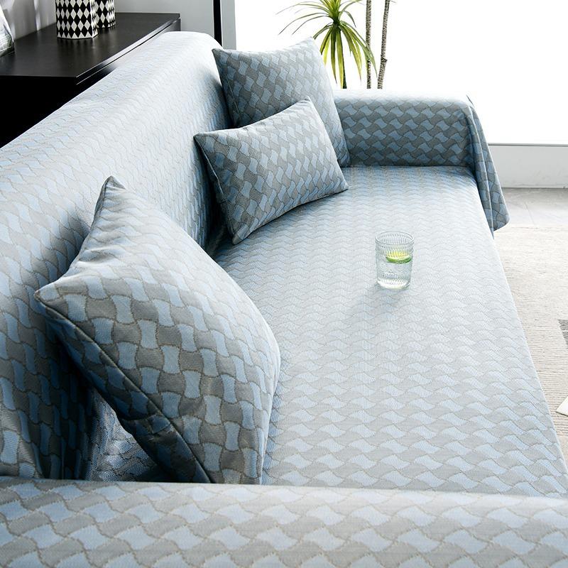 Summer Ice Silk Sofa Cover Cloth Simple And Light Luxury Advanced Sense A Whole Non -Slip Full Cover Towel Modern High -End Sofa Towel