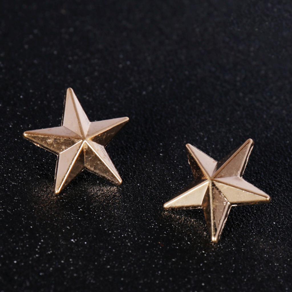 12 Stück Goldfarbene Stern-Anstecknadel Pentagramm-Anstecknadel Anker Stern Planet Anstecknadel für Party- und Geschäftskleidung