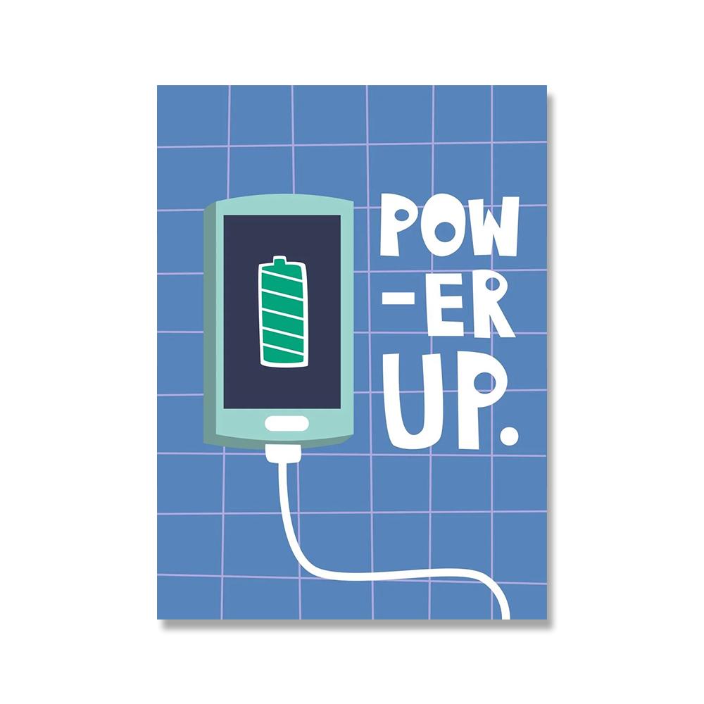 Power Up Yourself Quote Canvas Painting Cartoon Future Letter Lowkey Lucky Poster Wash Your Hands Bathroom Wall Pictures Decor