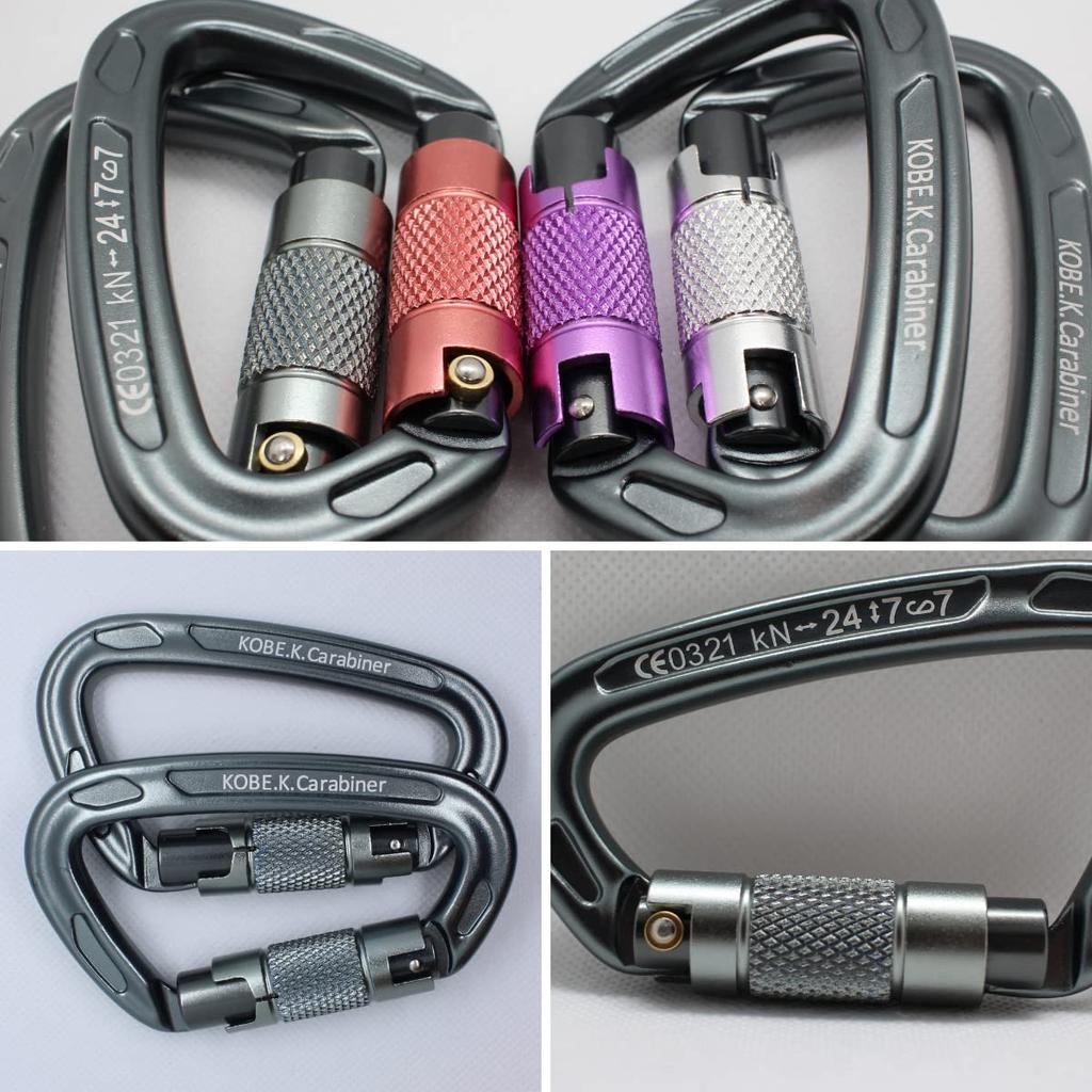 Kobe a Specialty Carabiner Offers 2400kg Breaking Domestically Aluminum and a 57g Weight for Gates In a Set of Kagayaki, Store, CE-certified, (24kN)
