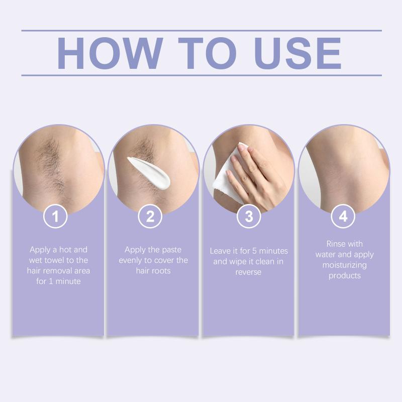 Hair Removal Cream for Women Gentle and Mild Formula Long Lasting Smooth Skin Hydrating Effect Suitable for Sensitive Skin