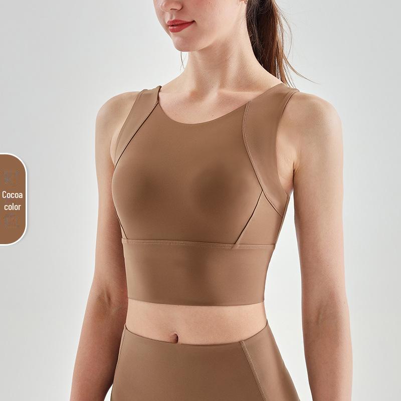 

Європейський і американський нюдовий жилет для йоги: Жіночий ударостійкий спортивний бюстгальтер, що поглинає удари Medium