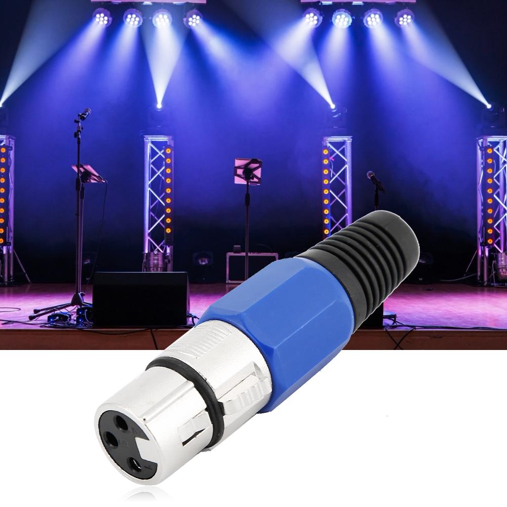20Pcs 3 Pin XLR Female Plug Audio Socket Connector for Stage Studio KTV