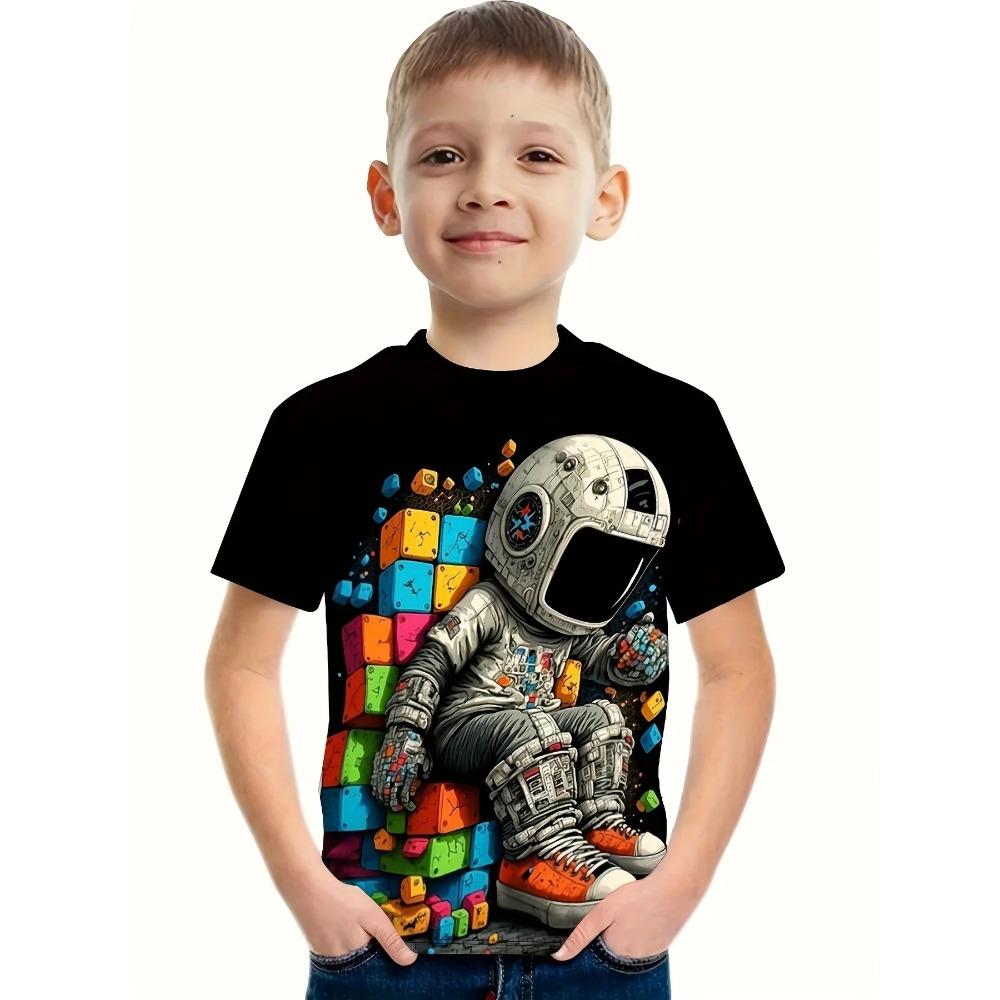 Universe Solar System Kids T-shirt Print Planet Sun Earth Venus Tshirt Casual Harajuku Summer Child Shirt Tops for Boys Girls
