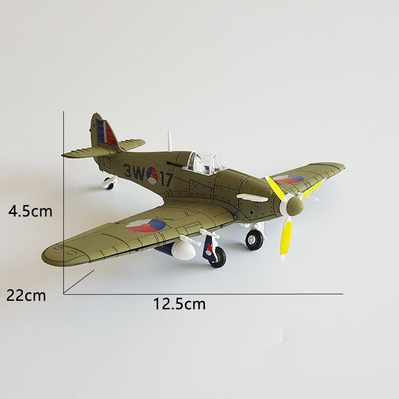 1:48 4D Sestava letadla Britská armáda Hurricane Pohyblivý simulační vojenský model vrtule