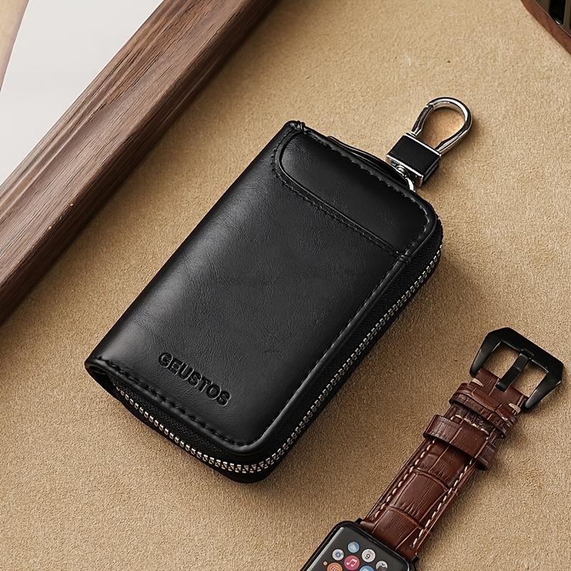 

Повседневный стиль, сумка для ключей из искусственной кожи, большая вместимость, многофункциональный держатель для ключей от машины, хранение ключей для выхода в свет, сухая чистка чёрный