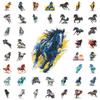 56-Piece Year of the Horse Watercolor Stickers: Chinese Style for Notebooks, Phones & DIY Journals