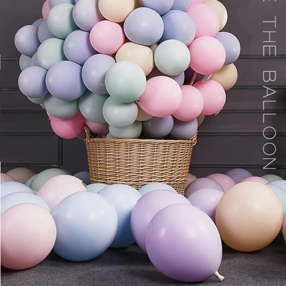 20 PCs Mixed Colors Macaron Balloons 10 Inch Pastel Rainbow Balloons Macaron Balloons Multi Color Balloons Party Decorations