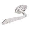 Fishing Reel Handle Silver White Aluminum Alloy Single Baitcasting Reel Power Handle with Olive Shaped Knob for