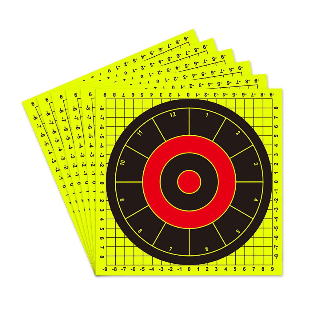6 Sheets Shooting Adhesive Sticker Zone Targeted Paper Archerys Paper Targets Shooting Self-Adhesive Splatter Targets