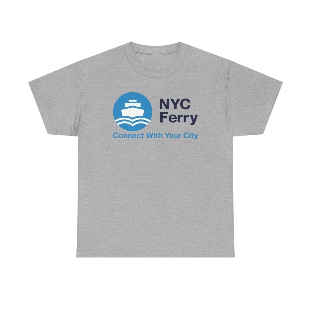 

NYC Ferry Defunct Transportation Service T-Shirt Connect With Your City Boat Tee L