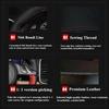 Suede Leather  Hand-stitched Car Steering Wheel Cover For For Hyundai Kona Verna 2017- For Hyundai110  Car Accessories