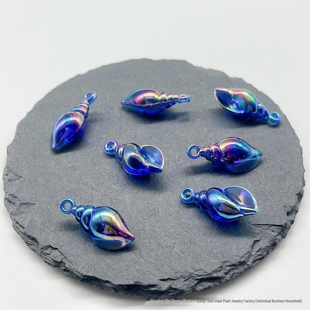 Iridescent Acrylic Conch Keychain Pendant Jewelry Accessory