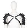 Herren Faux Leder Drachenschuppen Brustgeschirr Body mit verstellbaren Riemen und Schnallen