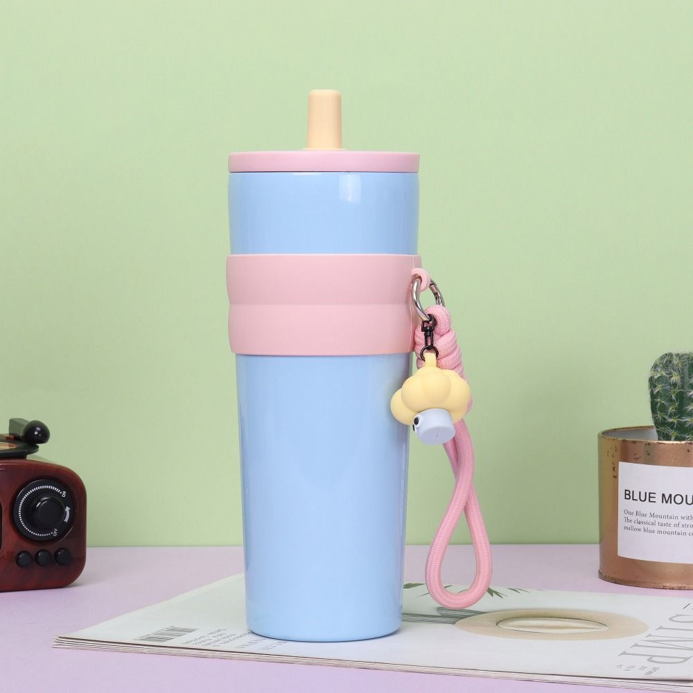 Large Capacity Thermos Bottle Cute Stainless Steel Vacuum Flask Durable Cold Beverages Cups  Travel