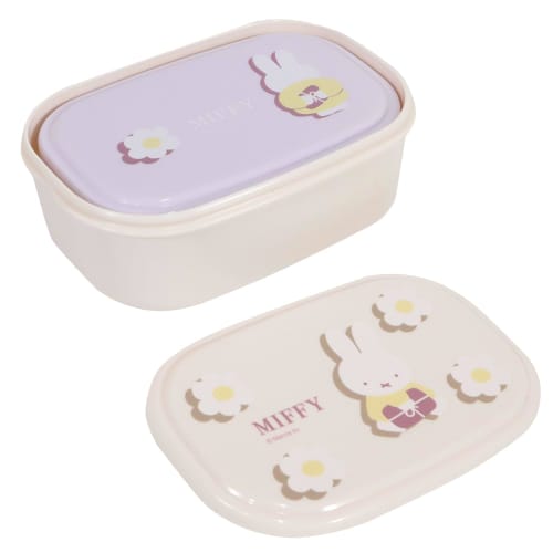 Kutsuwa Miffy Lunch Collection Sticker Box (Set of 3) 180/300/480ml -GIFT SERIES- Ag+ Antibacterial MF898 Made in Japan