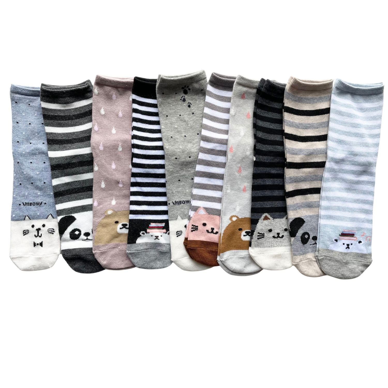 

Animal 10 Crew Animal 10 Pair Set G14 [Выбор режима] Женские носки, Милые, Кот, Узор, Пары, Женские носки, Тонкие, Длина, Узор, Весна, Лето,