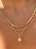 3pcs Delicate Sun Pendant Necklace Set With Disc & Beaded Chain, Multi-Layer Wearable Necklace For Women, Daily Fashion Jewelry