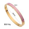 Colored Drip Oil Stainless Steel Bracelets Women Fashion Jewelry Set Accessory