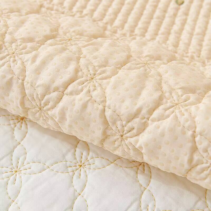 Cotton Sofa Cover Pastoral Style Embroidery Flower Anti-Scratched Seat Cushion Pad All Seasons Universal Non-Slip Sofa Slipcover