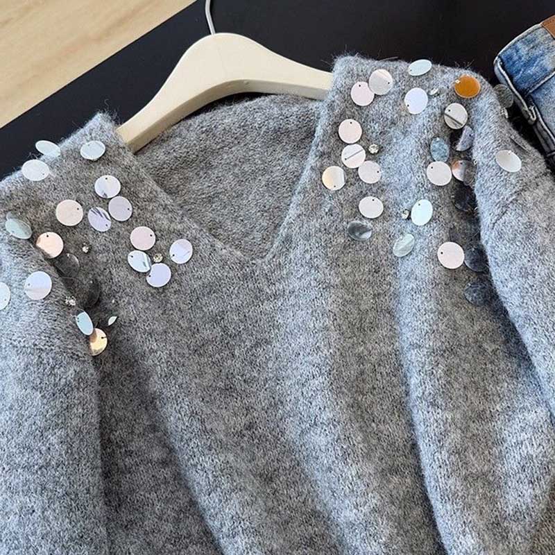 Sweater for Women Autumn Winter  Pullover Warm Knitted Stretchy Long Sleeve Oversize Jumper Tops