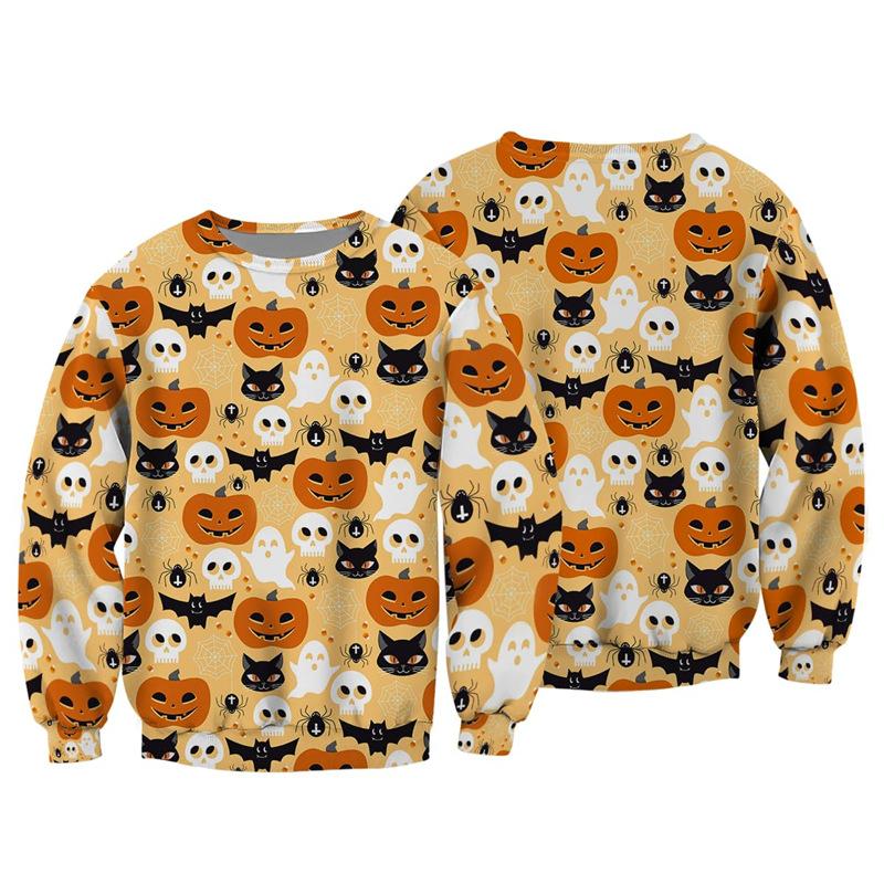 

Осенние свитшоты с 3D-принтом на тему тыквы, модные, повседневные, спортивные, с длинным рукавом, мужские свитшоты 6XL