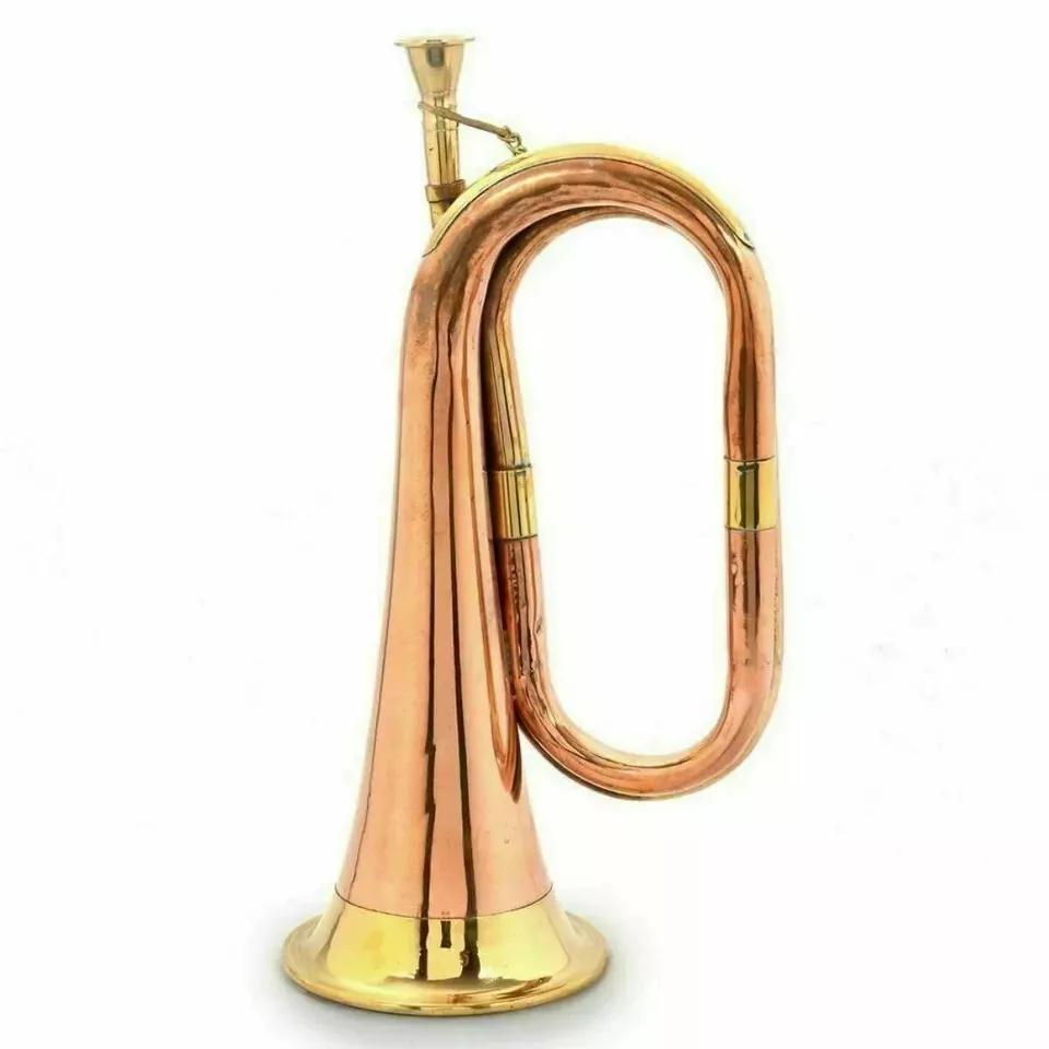 Old School Orchestra Band Bugle – Copper Brass Finish, Classy Gift Item