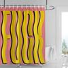 Ins Style Bathroom Soft Cloth Shower Curtain Abstract Geometric Pattern Design Waterproof Bathroom Door Curtain Decoration