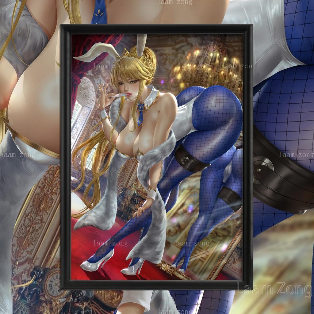 Artoria-Sexy Nacktes Mädchen Anime Kunst-Poster zur Wohnzimmerdekoration, Ishtar Cartoon Ereshkigal Wanddrucke, Benutzerdefiniert