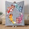 1pc Four Lively Kittens Blanket  Soft, Travel Use, Living Room, Travel, Camping, Car Blankets