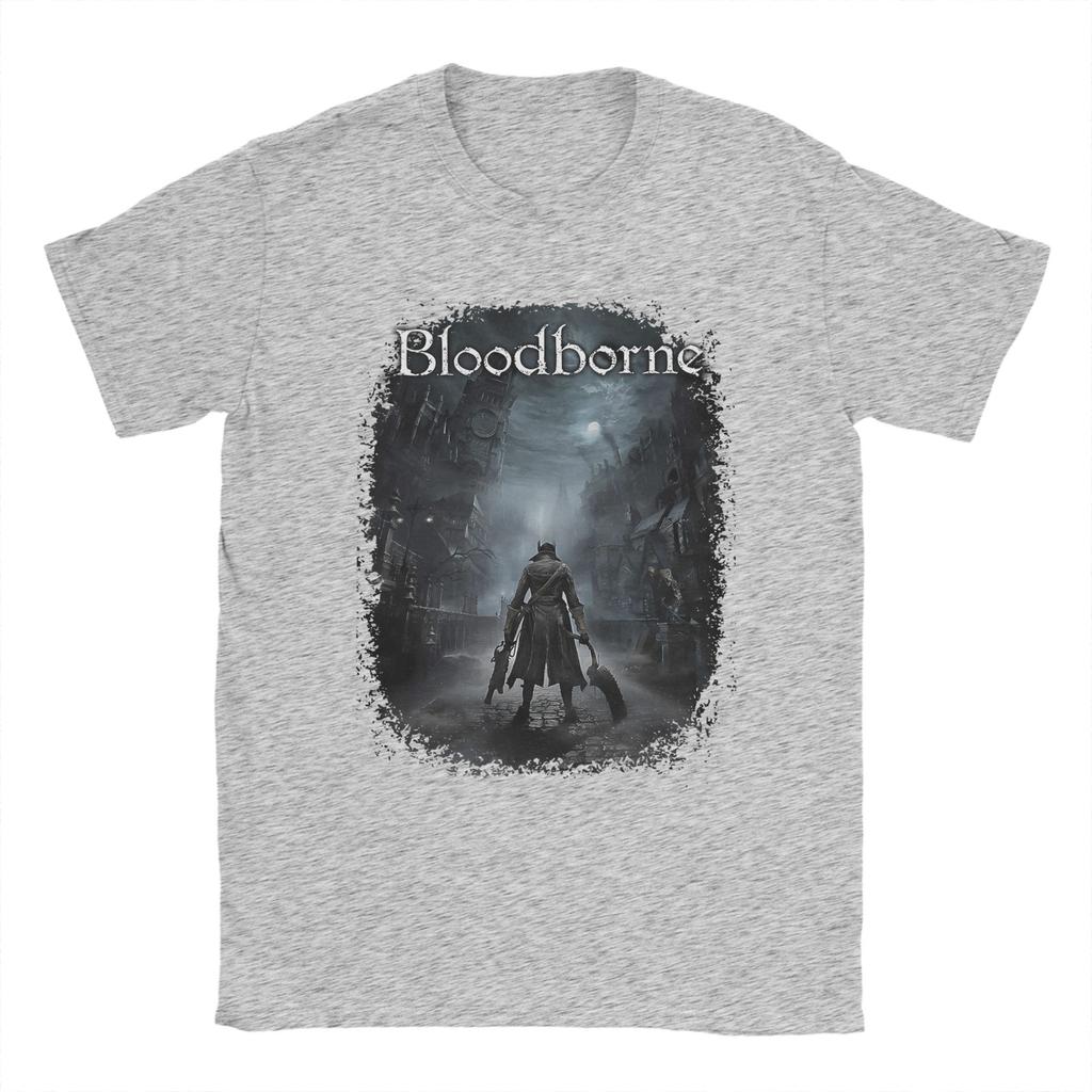 Men's T-Shirts Bloodborne Dark Souls Novelty 100% Cotton Tee Shirt Short Sleeve  T Shirt Round Collar Clothes Big Size